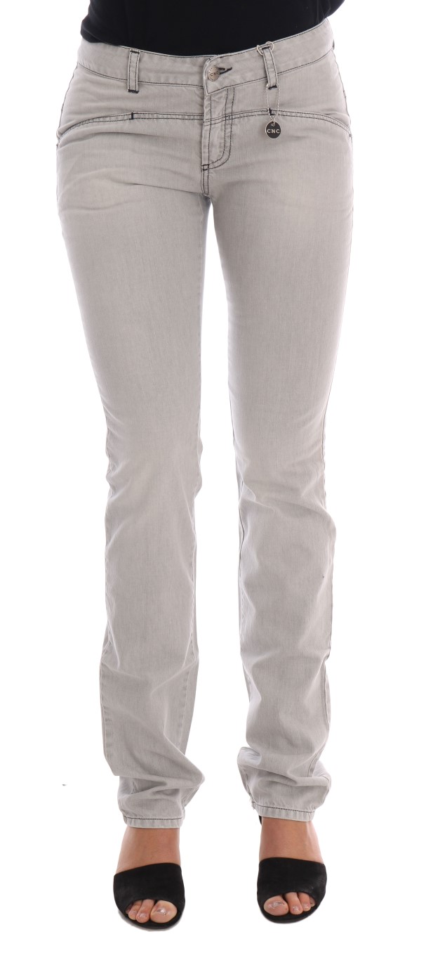 Costume National - Gray Wash Cotton Slim Jeans
