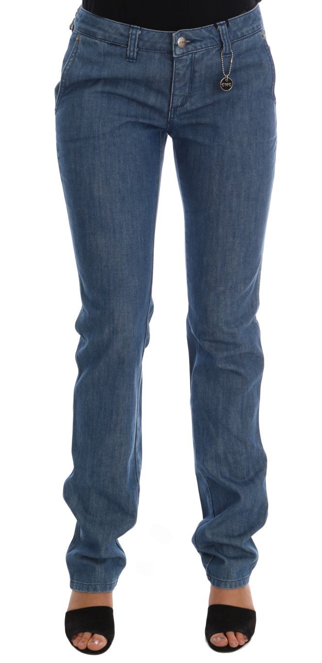 Costume National - Blue Wash Cotton Slim Denim Jeans