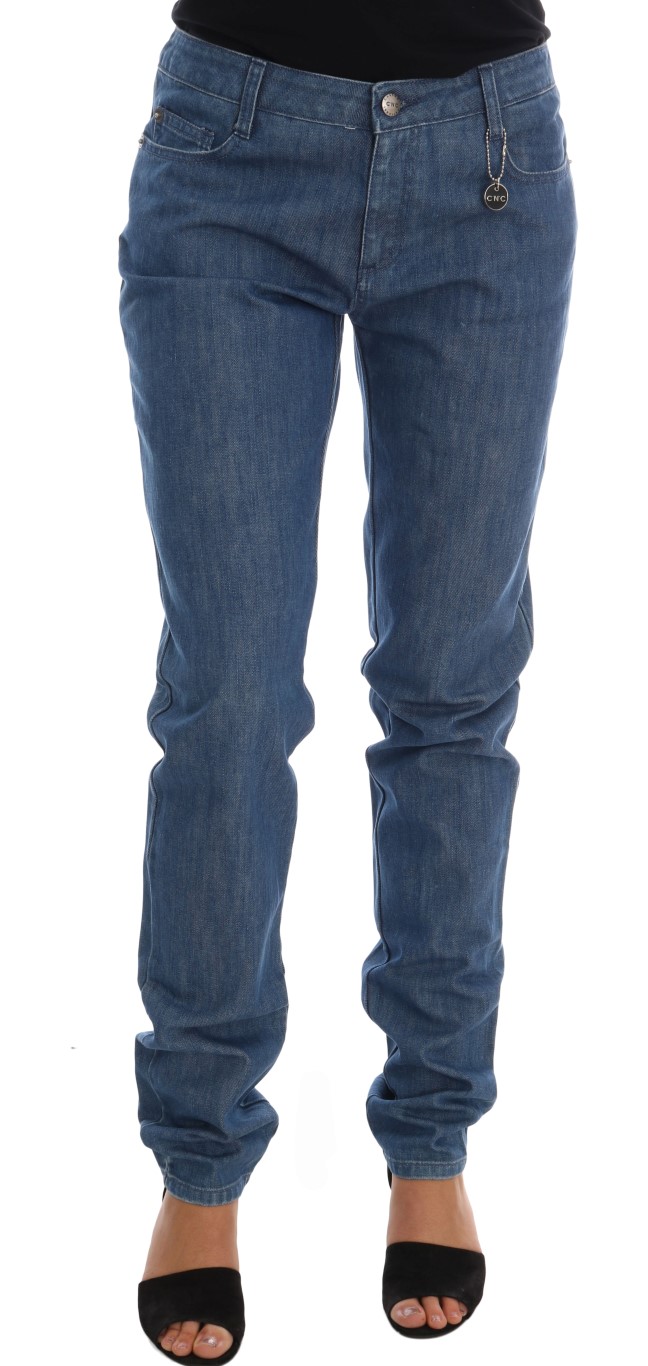 Costume National - Blue Wash Cotton Boyfriend Fit Jeans