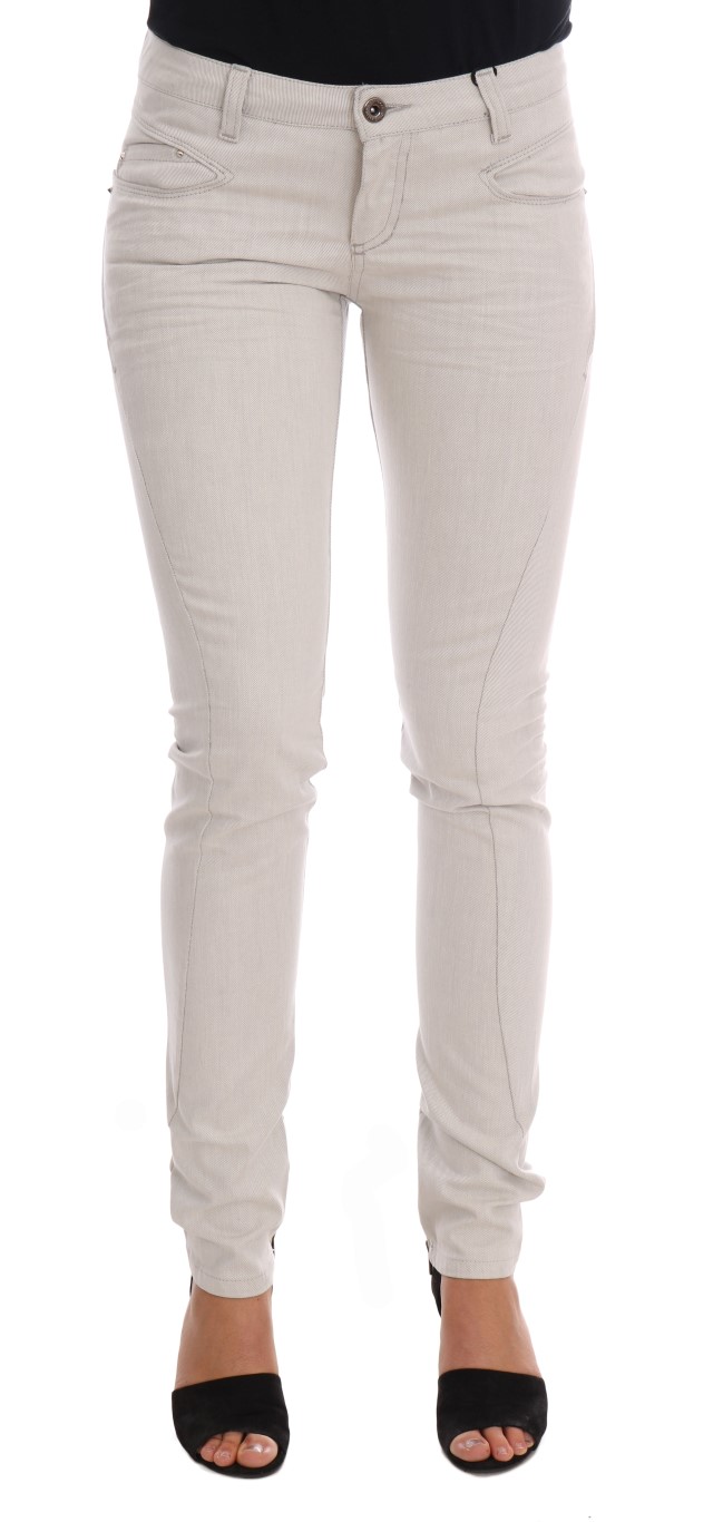 Costume National - White Cotton Stretch Slim Jeans