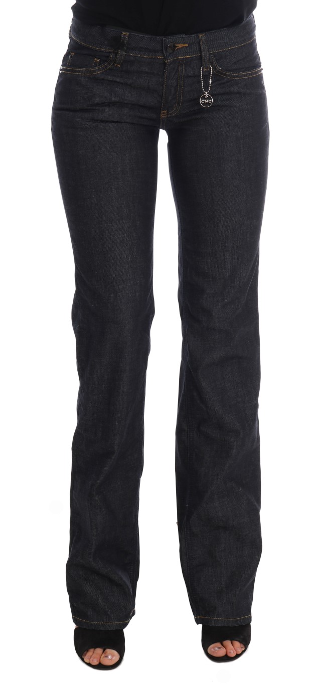 Costume National - Dark Blue Cotton Classic Fit Jeans