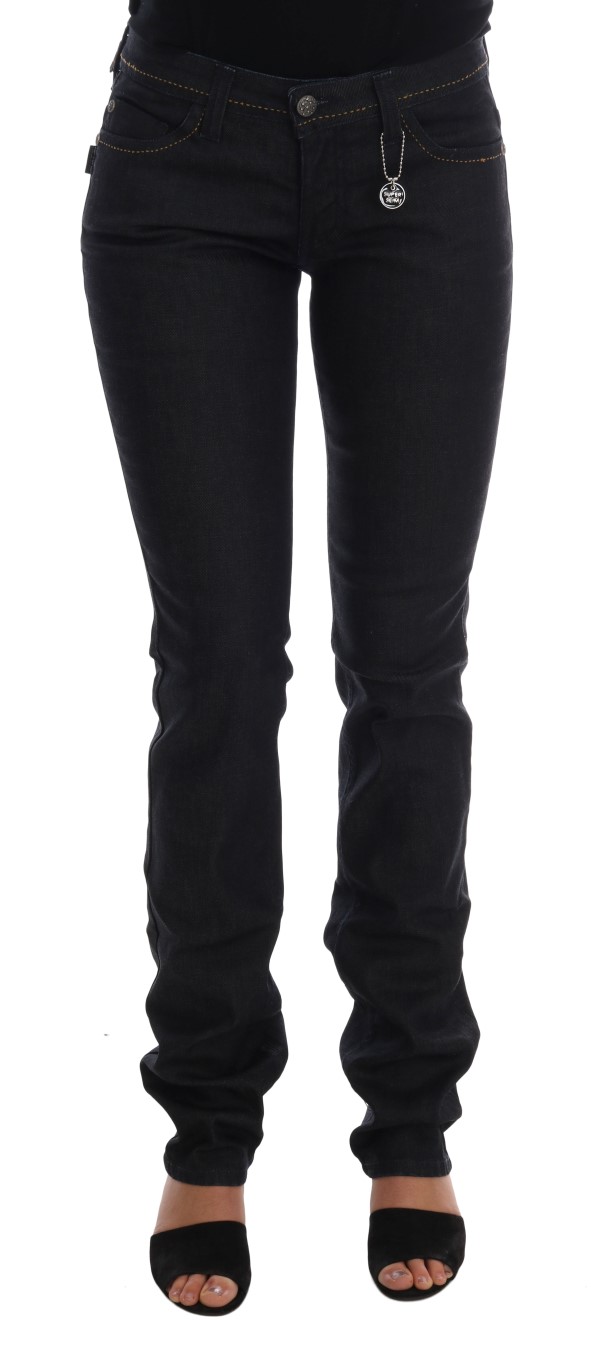 Costume National - Blue Cotton Stretch Slim Fit Jeans