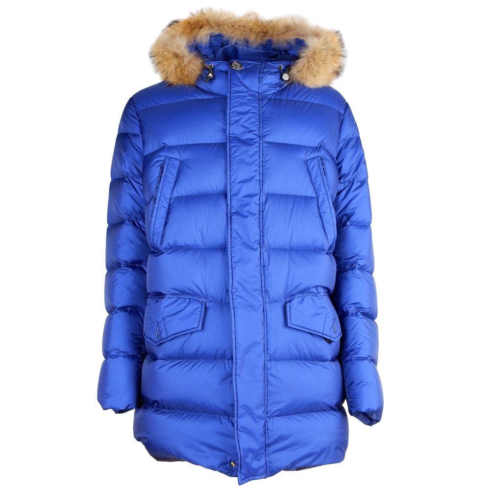 Add - Blue Nylon Men Jacket