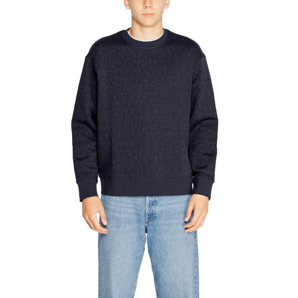 Armani Exchange - Blue Cotton Sweatshirt