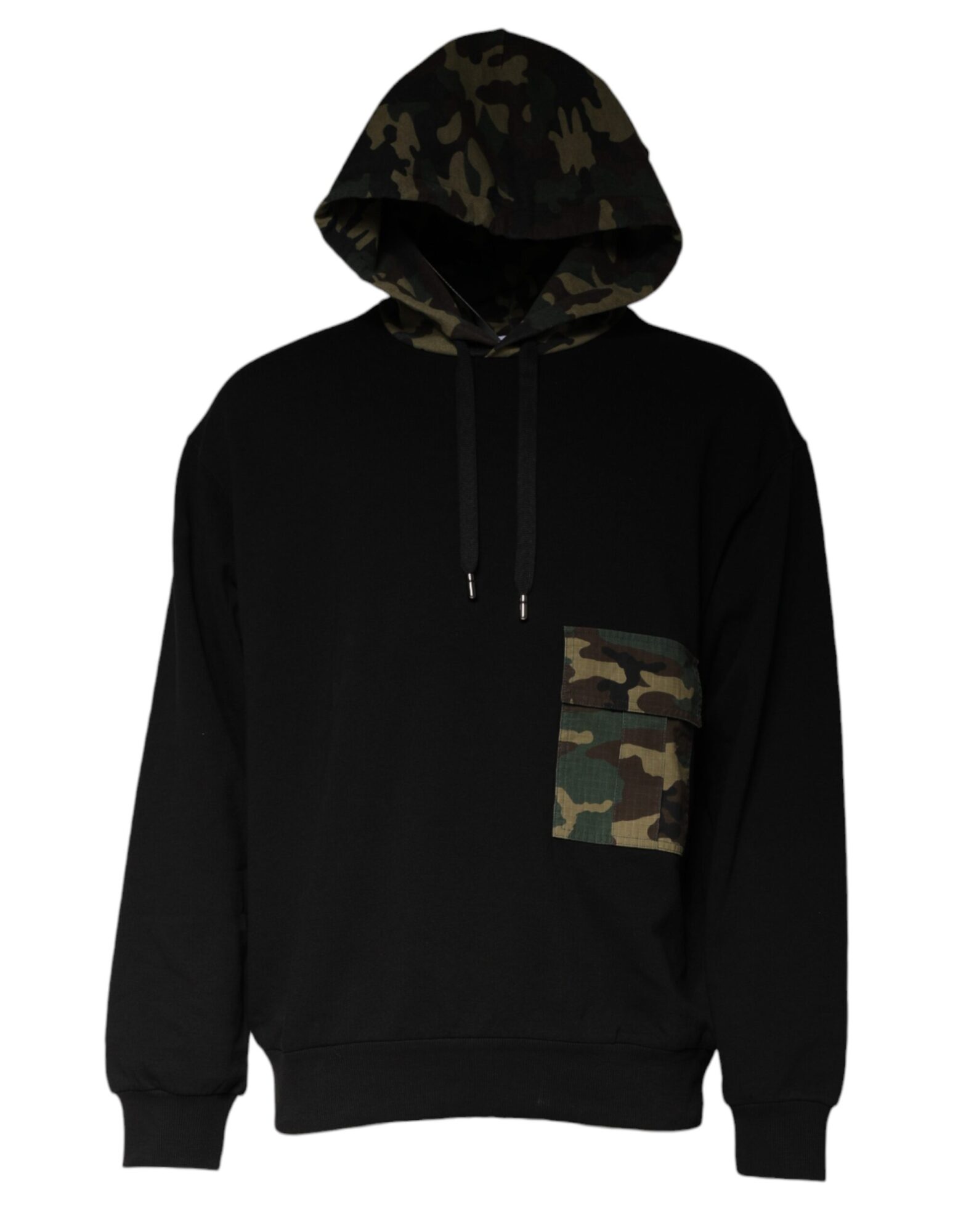 Dolce & Gabbana - Black Camouflage Hooded Sweatshirt Sweater