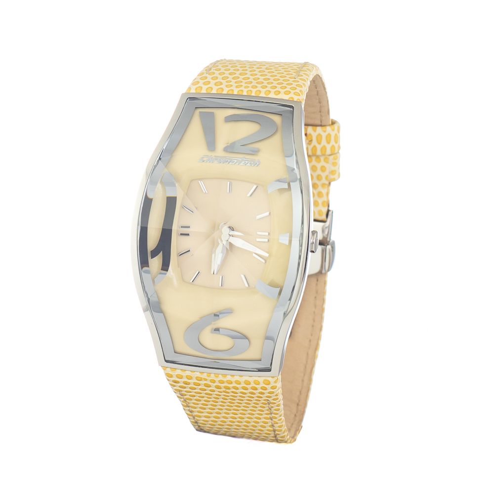 Chronotech - Yellow Leather Dress Watch
