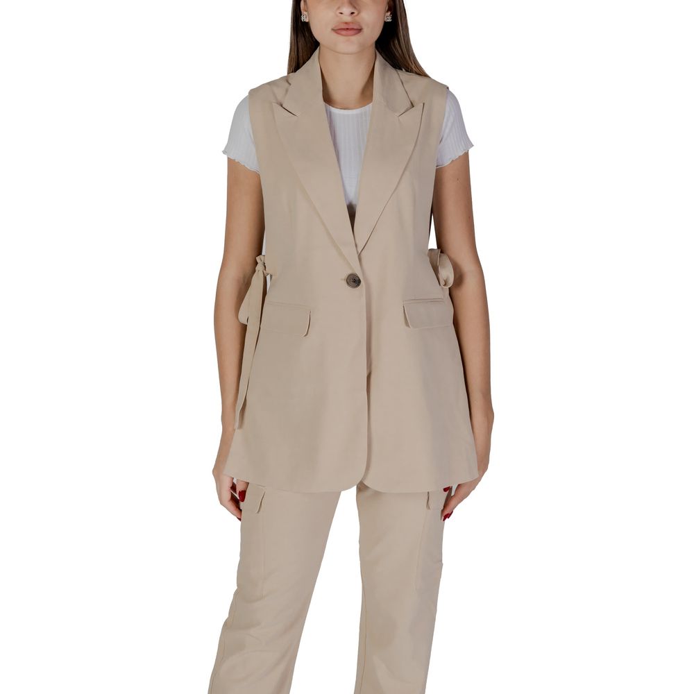B.Young - Beige Polyester Waistcoat