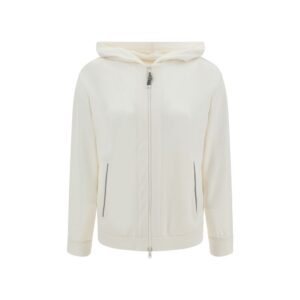White Silk Sweatshirt