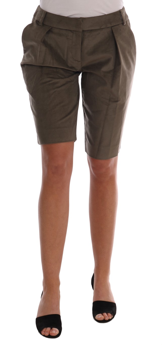 Ermanno Scervino - Brown Velvet Bermuda Shorts