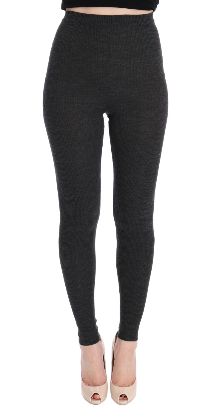 Dolce & Gabbana - Gray Wool Stretch Tights