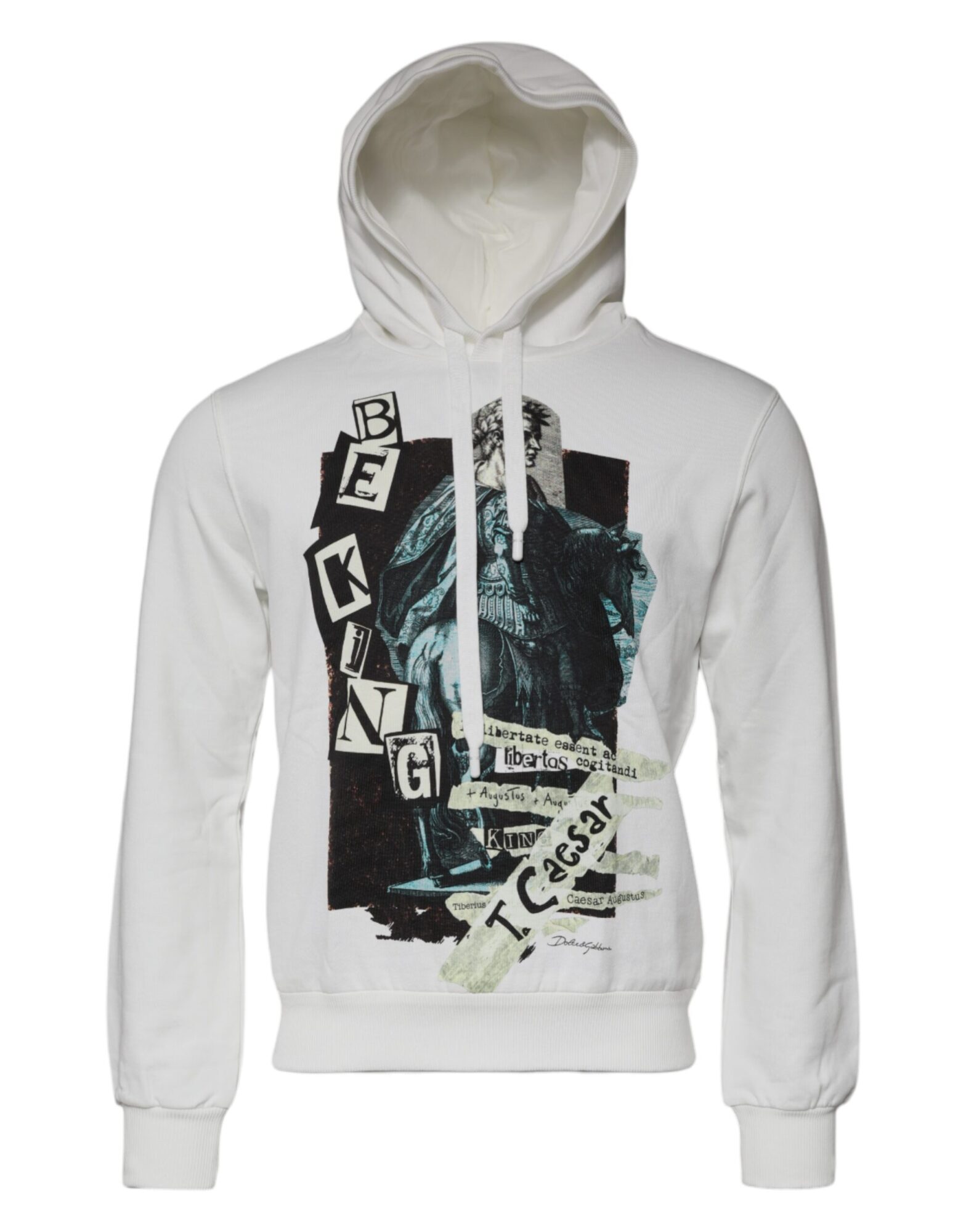 Dolce & Gabbana - White Caesar Cotton Hooded Pullover Sweater