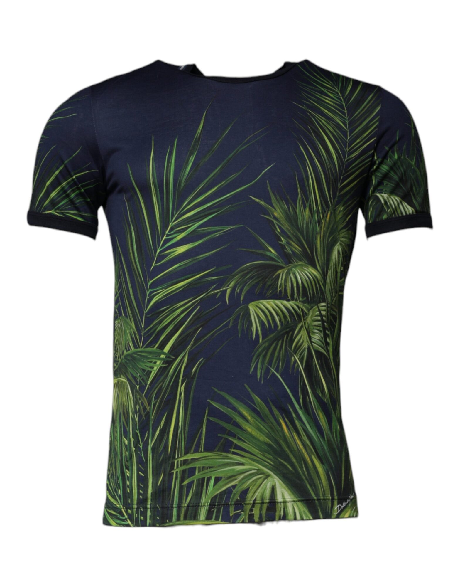 Dolce & Gabbana - Blue Tree Print CrewNeck Short Sleeve T-shirt