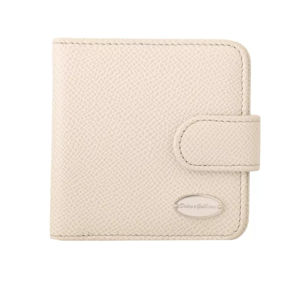 Dolce & Gabbana - White Dauphine Leather Condom Case Holder Pocket Wallet