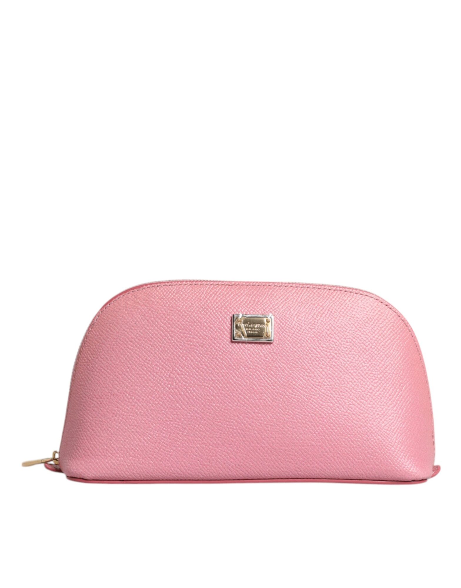 Dolce & Gabbana - Pink Leather DG Logo Zip Around Hand Purse Pouch Wallet