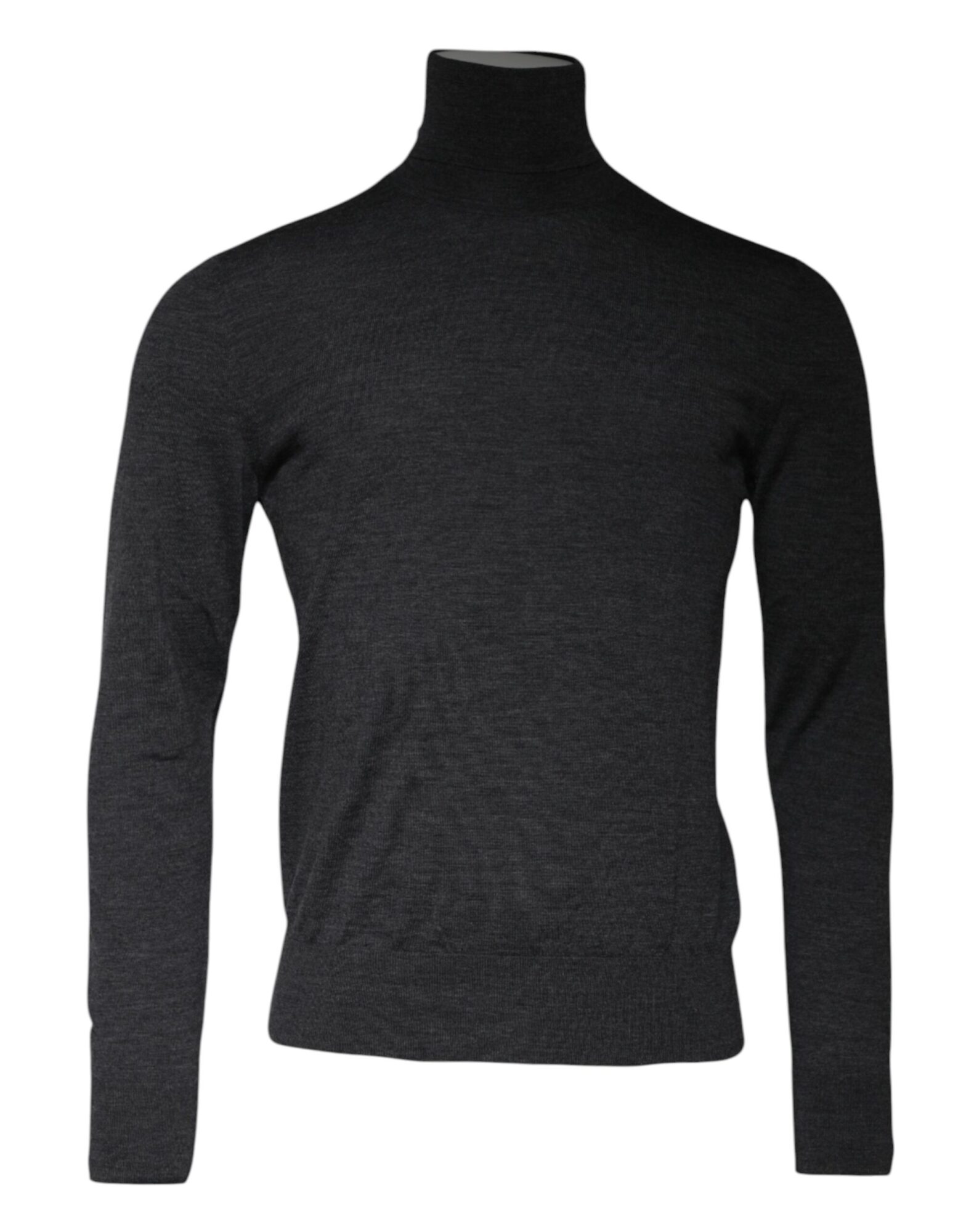 Dolce & Gabbana - Gray Wool Knit Turtleneck Pullover Sweater