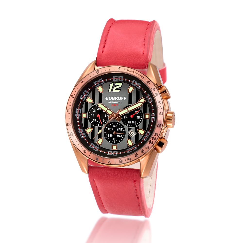 Bobroff - Red Leather Dress Watch