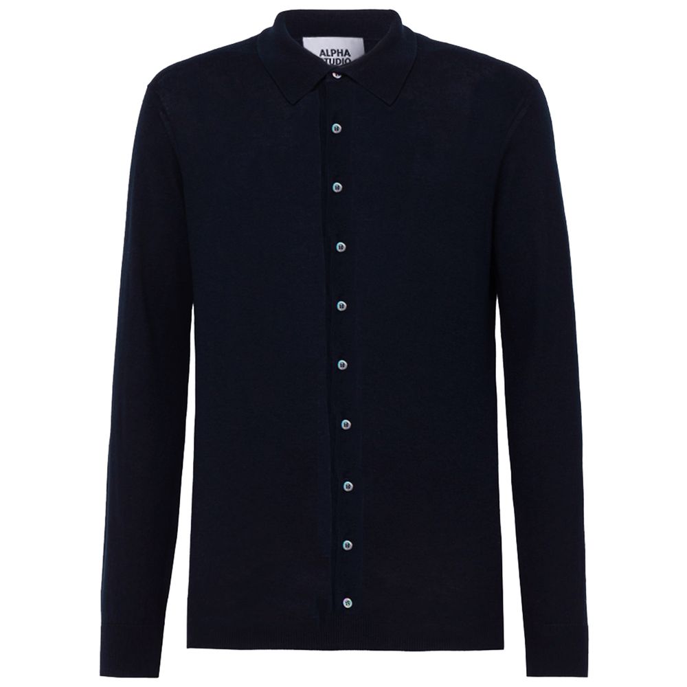 Alpha Studio - Blue Cotton Shirt