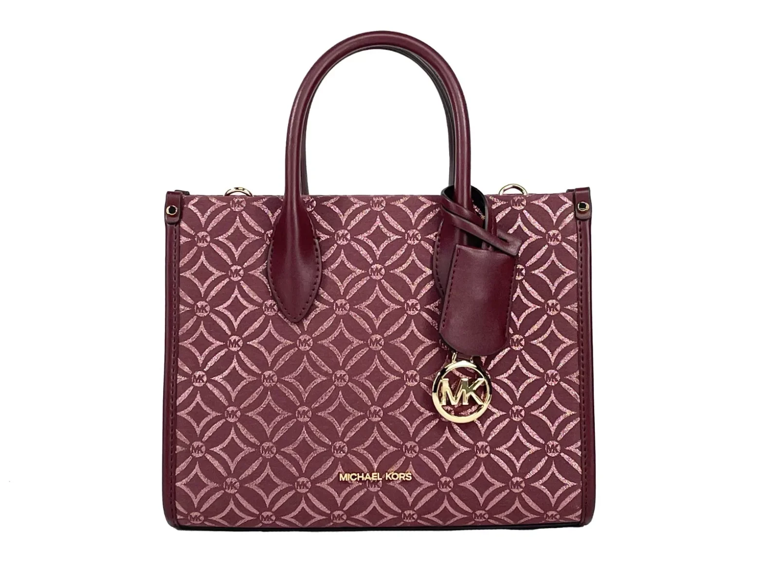 Michael Kors - Mirella Small Top Zip Crossbody Tote Bag Oxblood