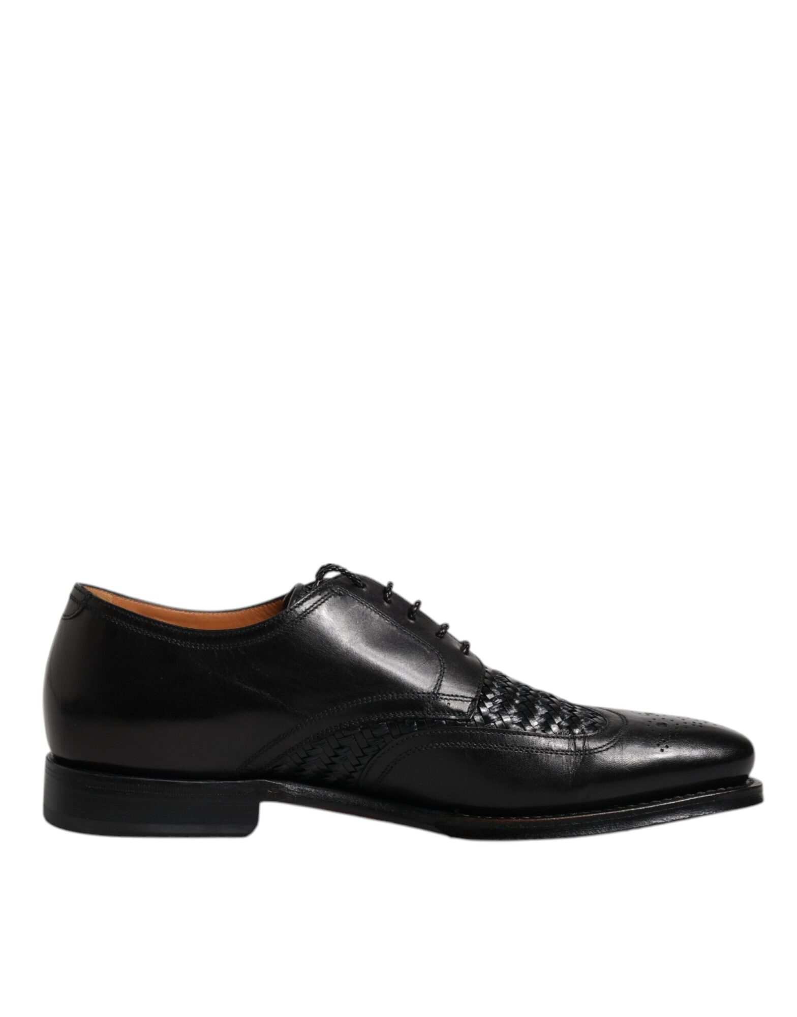 Dolce & Gabbana - Black Leather Derby Wingtip Lace Up Formal Dress Shoes