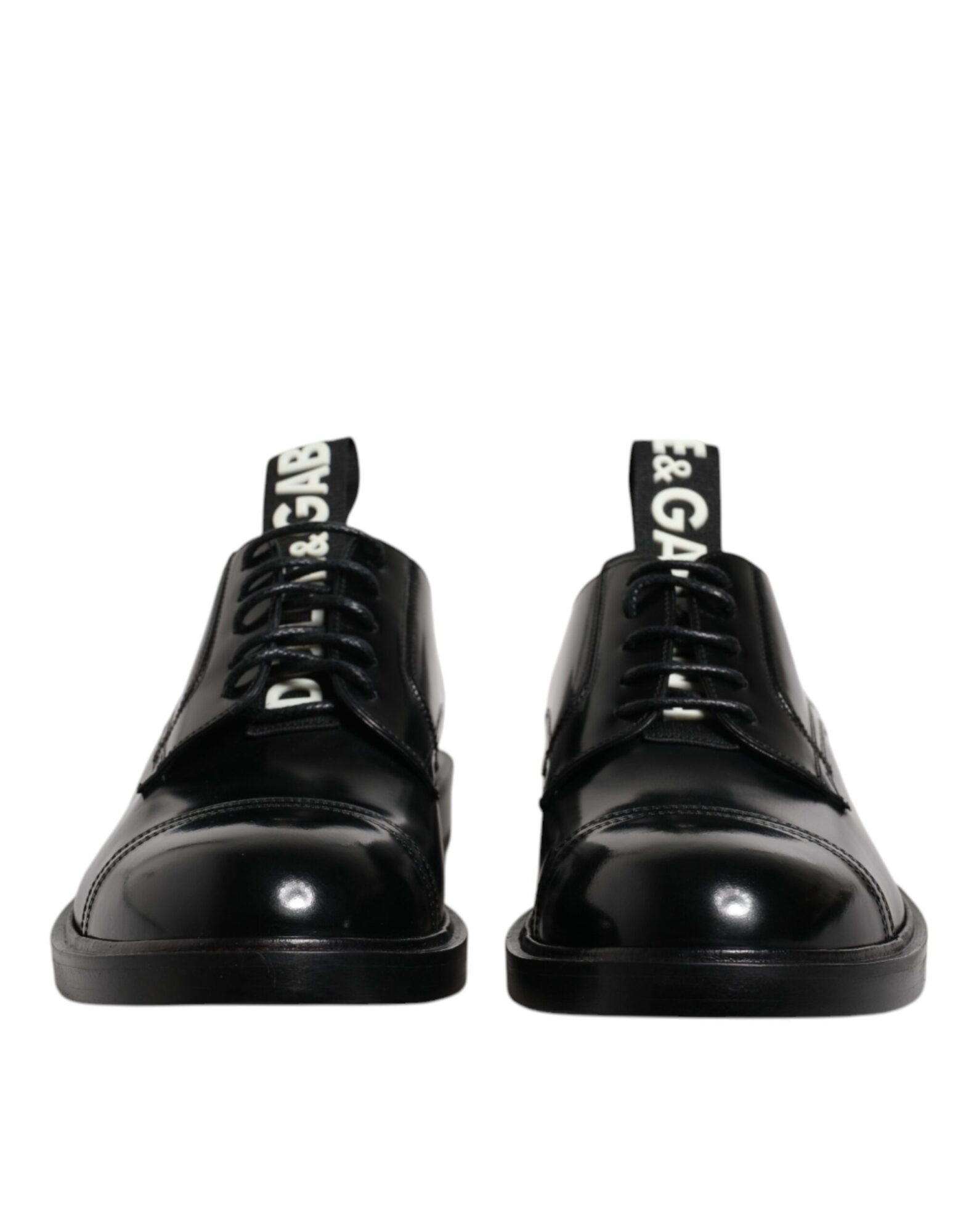Dolce & Gabbana - Black Patent Leather Derby Lace Up Formal Dress Shoes