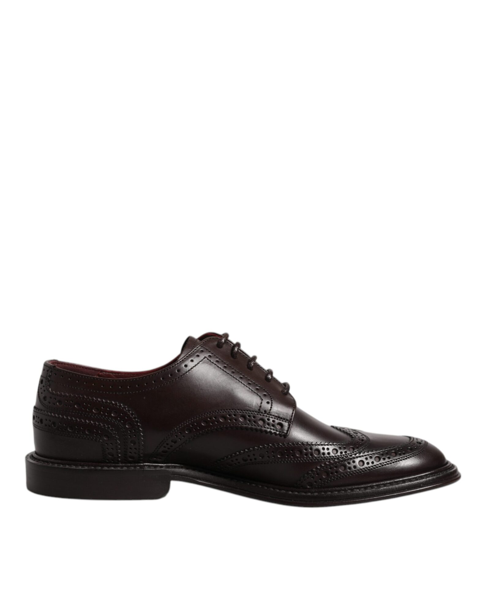 Dolce & Gabbana - Brown Leather Derby Wingtip Lace Up Formal Dress Shoes