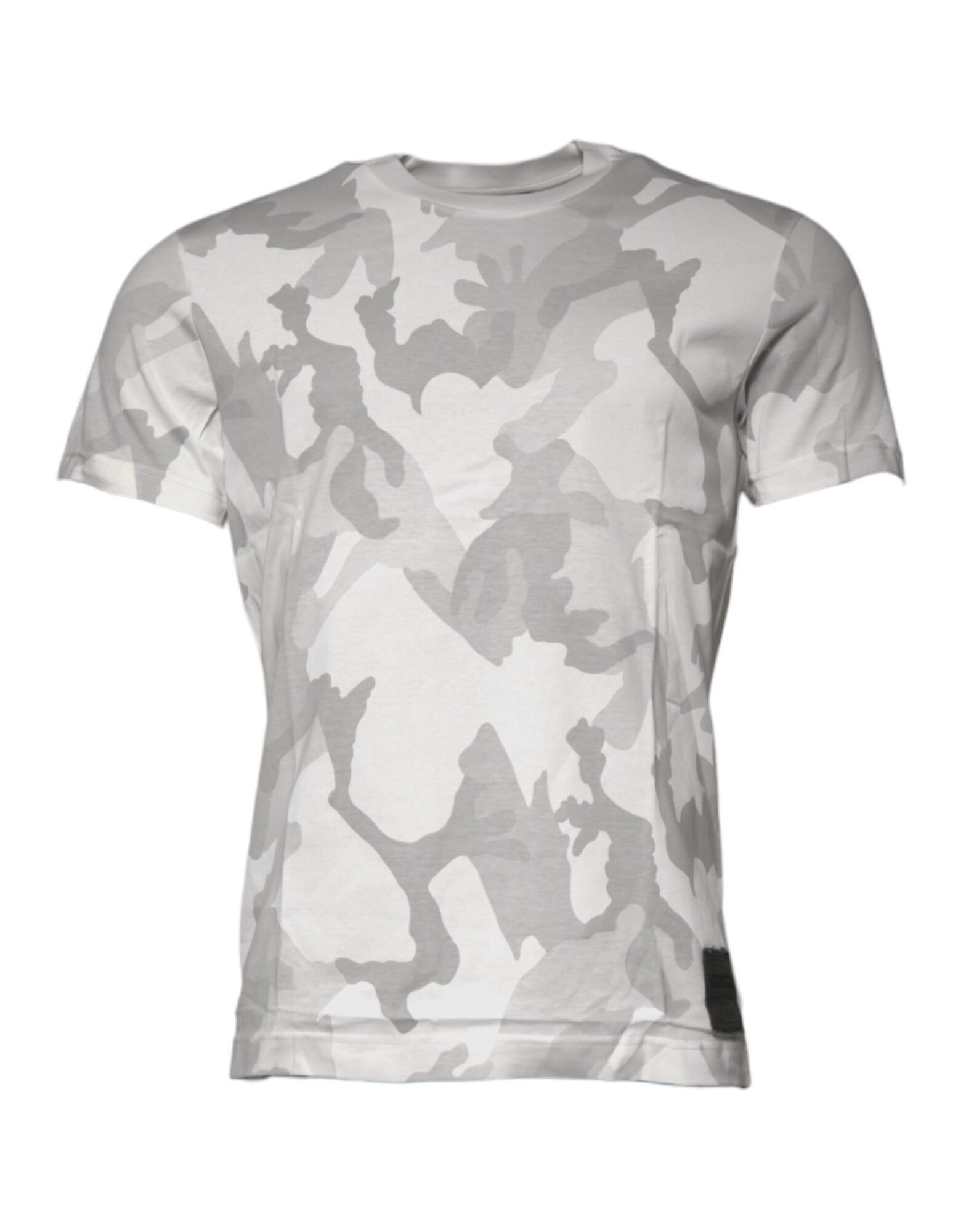 Dolce & Gabbana - White Gray Camouflage Cotton Crew Neck T-shirt