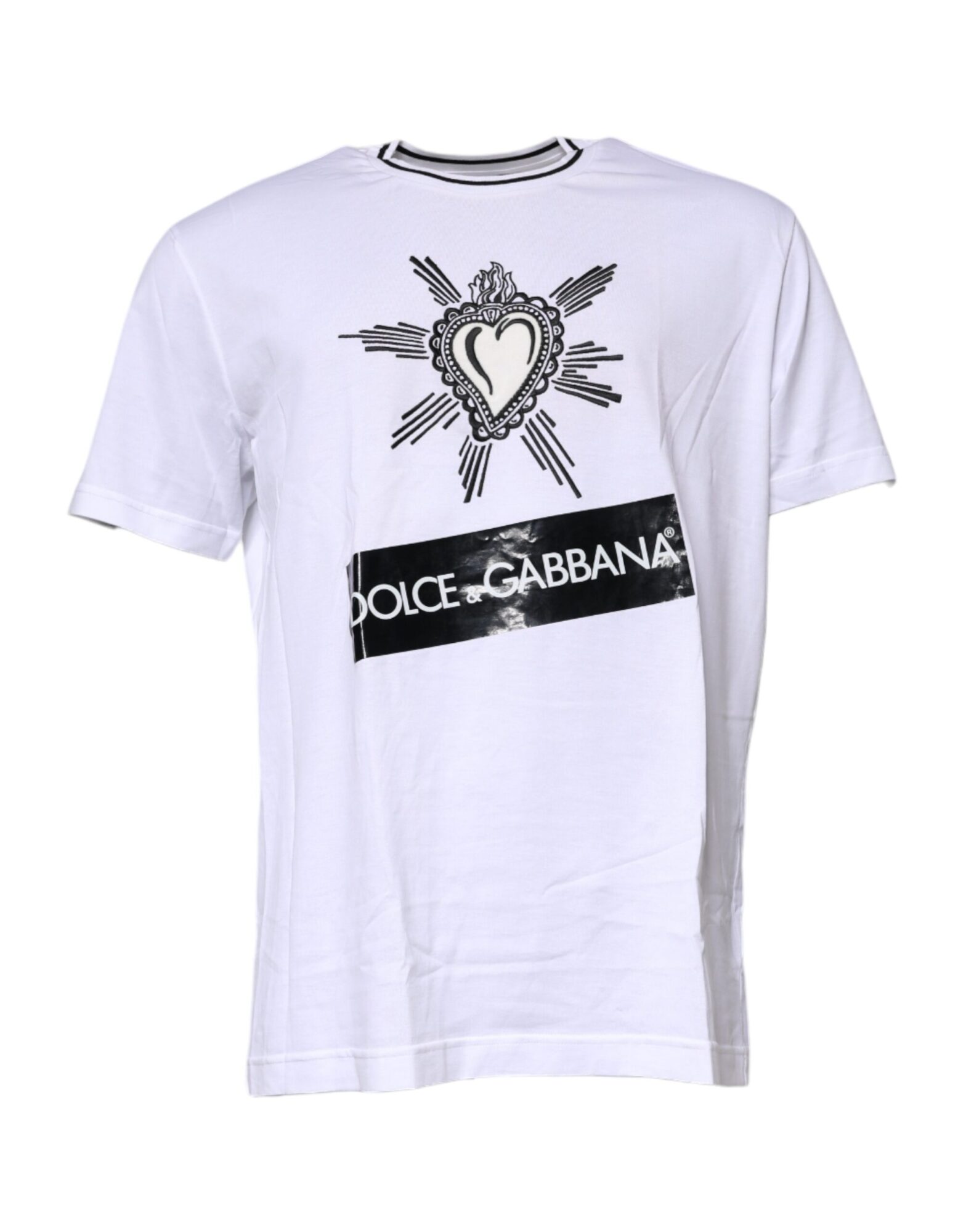 Dolce & Gabbana - White Sacred Heart Short Sleeve T-shirt