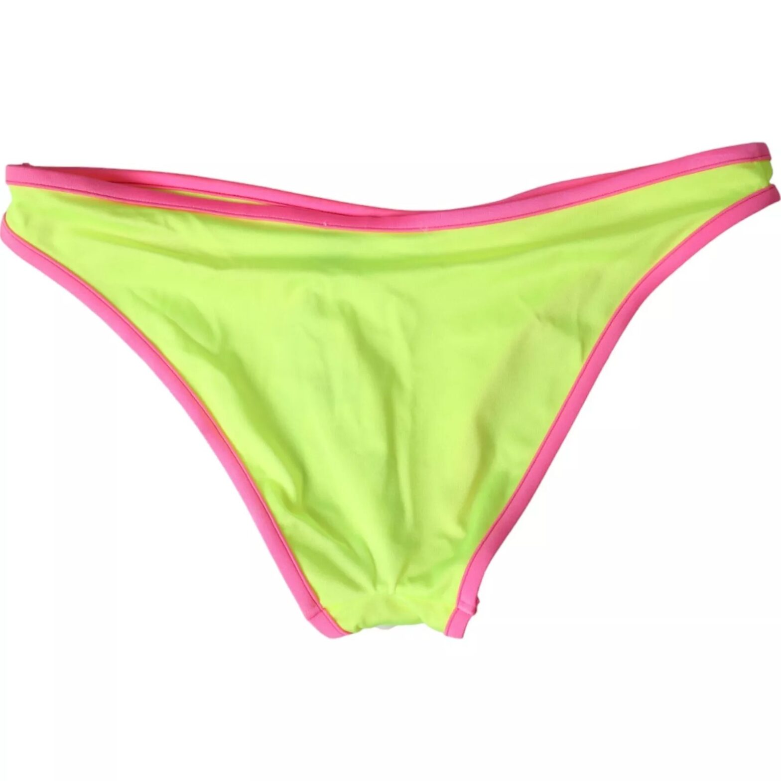 Dolce & Gabbana - Yellow Pink Nylon Swimwear Bottom Beachwear Bikini
