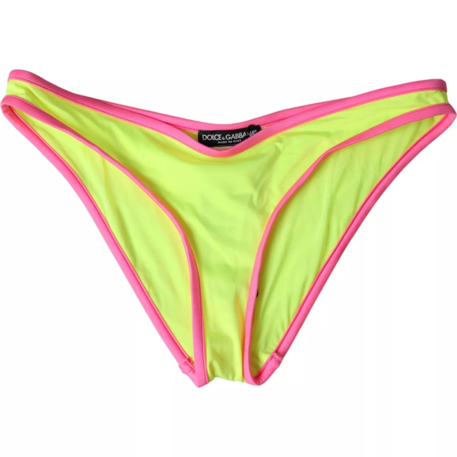 Dolce & Gabbana - Yellow Pink Nylon Swimwear Bottom Beachwear Bikini