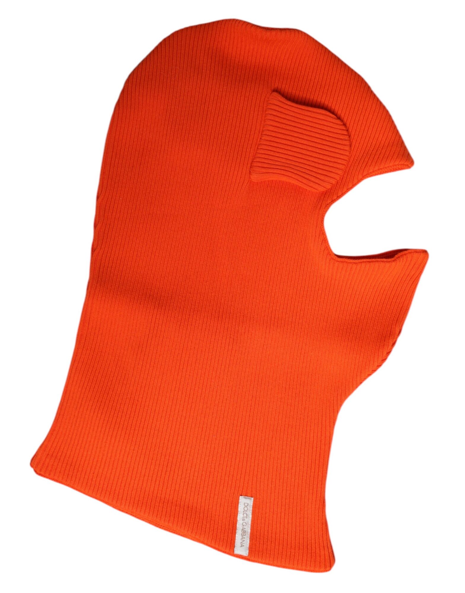 Dolce & Gabbana - Orange Cotton Whole Head Wrap Balaclava Hat