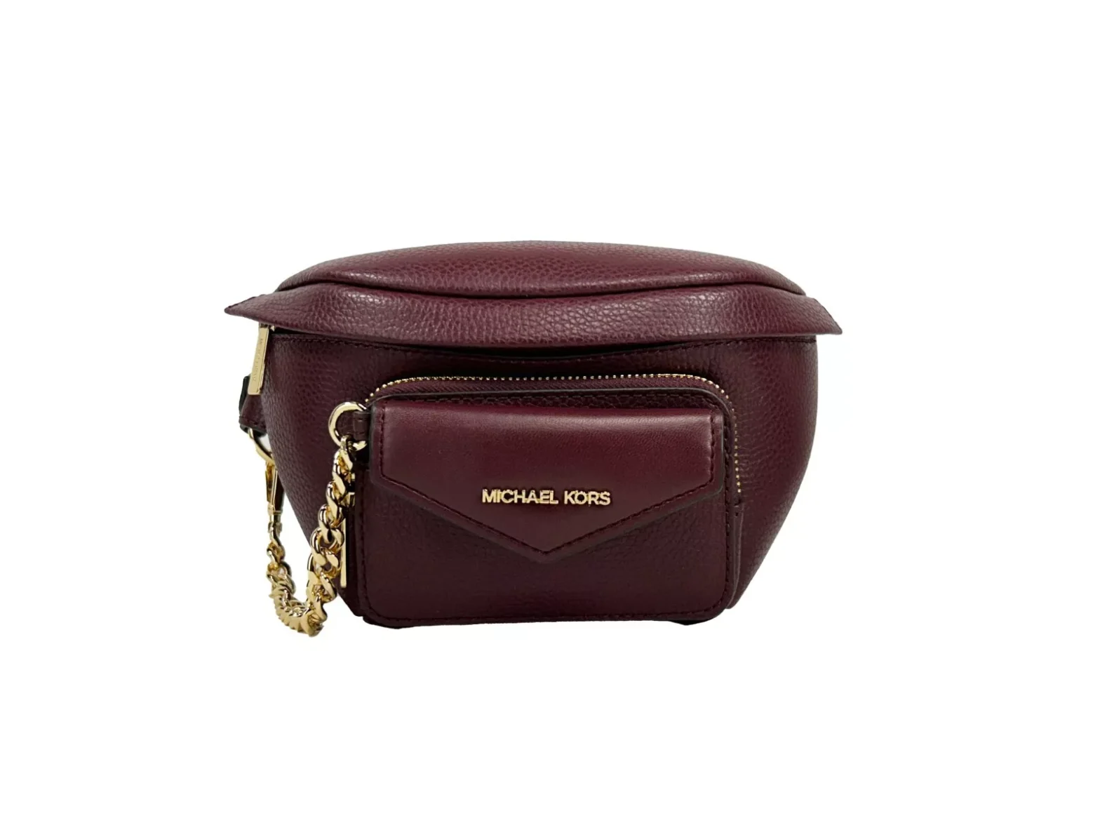 Michael Kors - Leather Maise 2 in 1 Fanny Waist Pack Bag Maroon