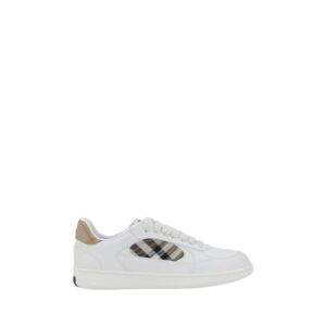 White Calf Leather Bos Taurus Low Top Sneakers