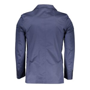 Blue Cotton Men's Jacket