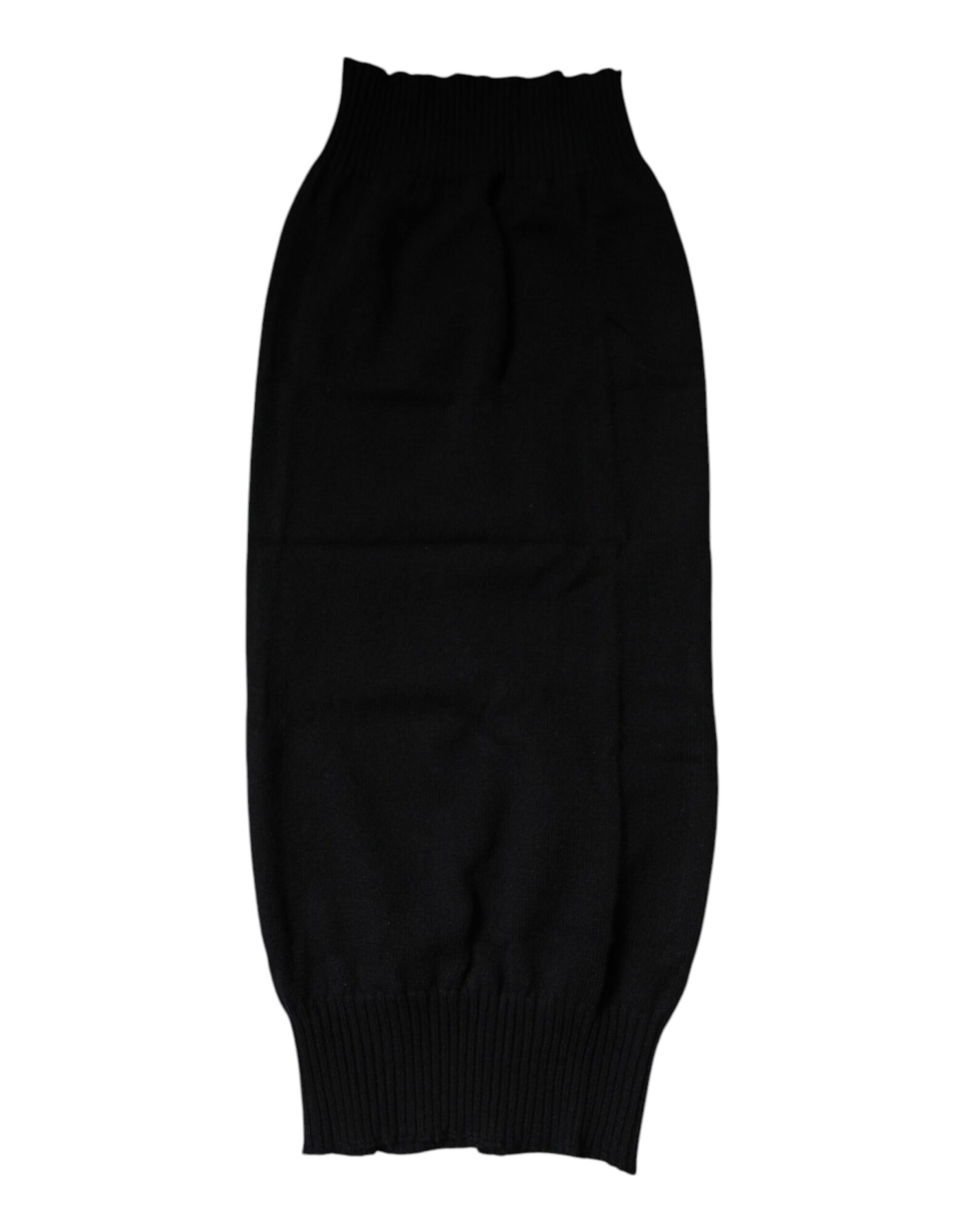 Dolce & Gabbana - Black Cashmere Knitted Neck Warmer Foulard Scarf
