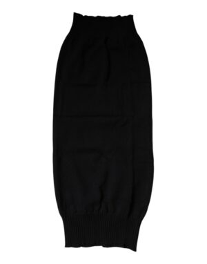Black Cashmere Knitted Neck Warmer Foulard Scarf