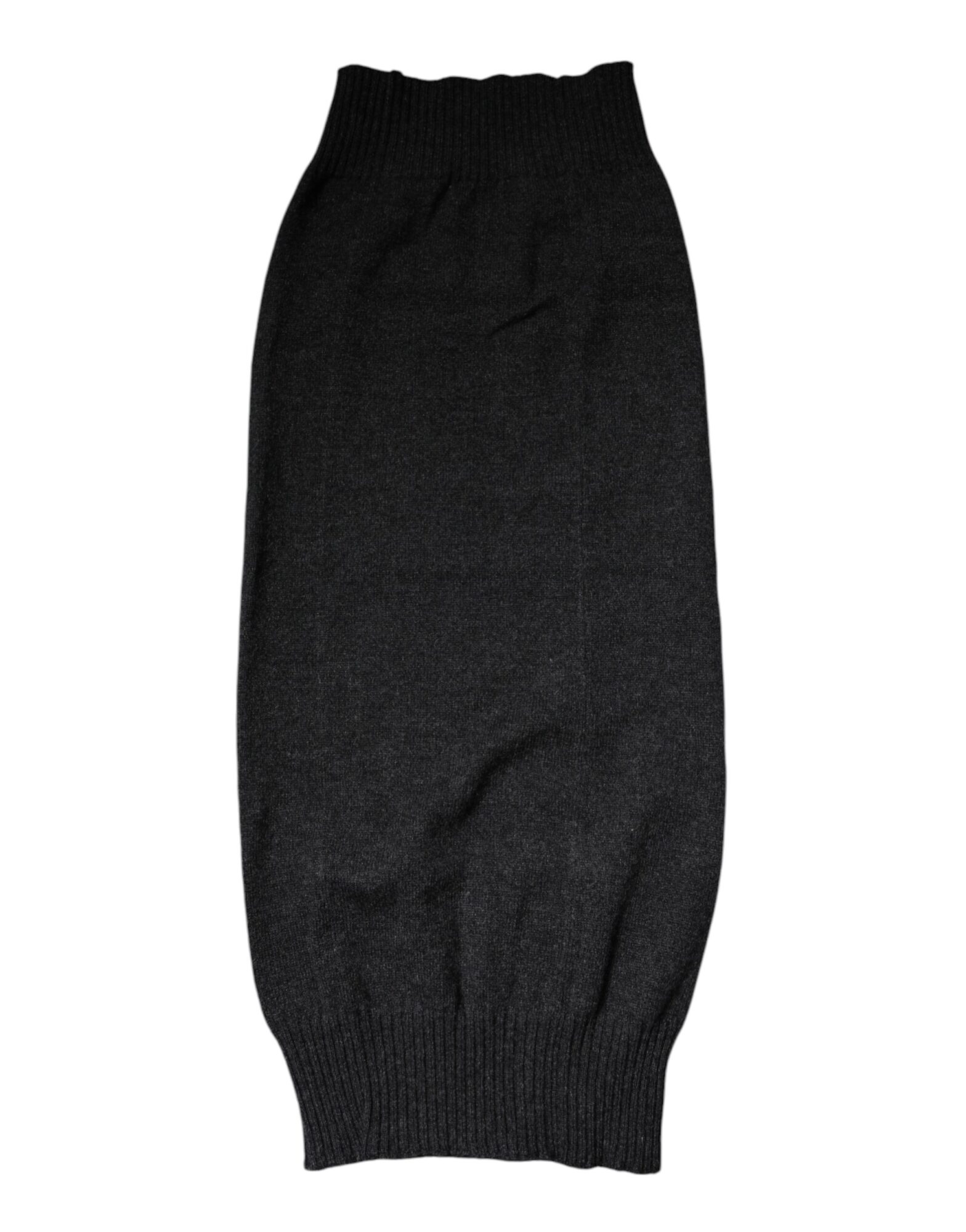Dolce & Gabbana - Black Cashmere Knitted Neck Warmer Foulard Scarf