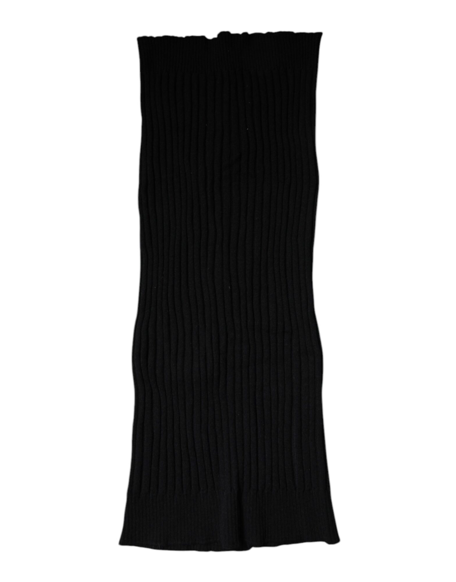 Dolce & Gabbana - Black Cashmere Knitted Neck Warmer Foulard Scarf