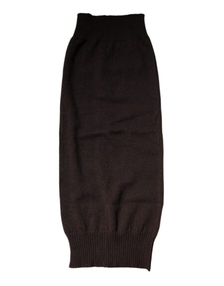 Brown Cashmere Knitted Neck Warmer Foulard Scarf