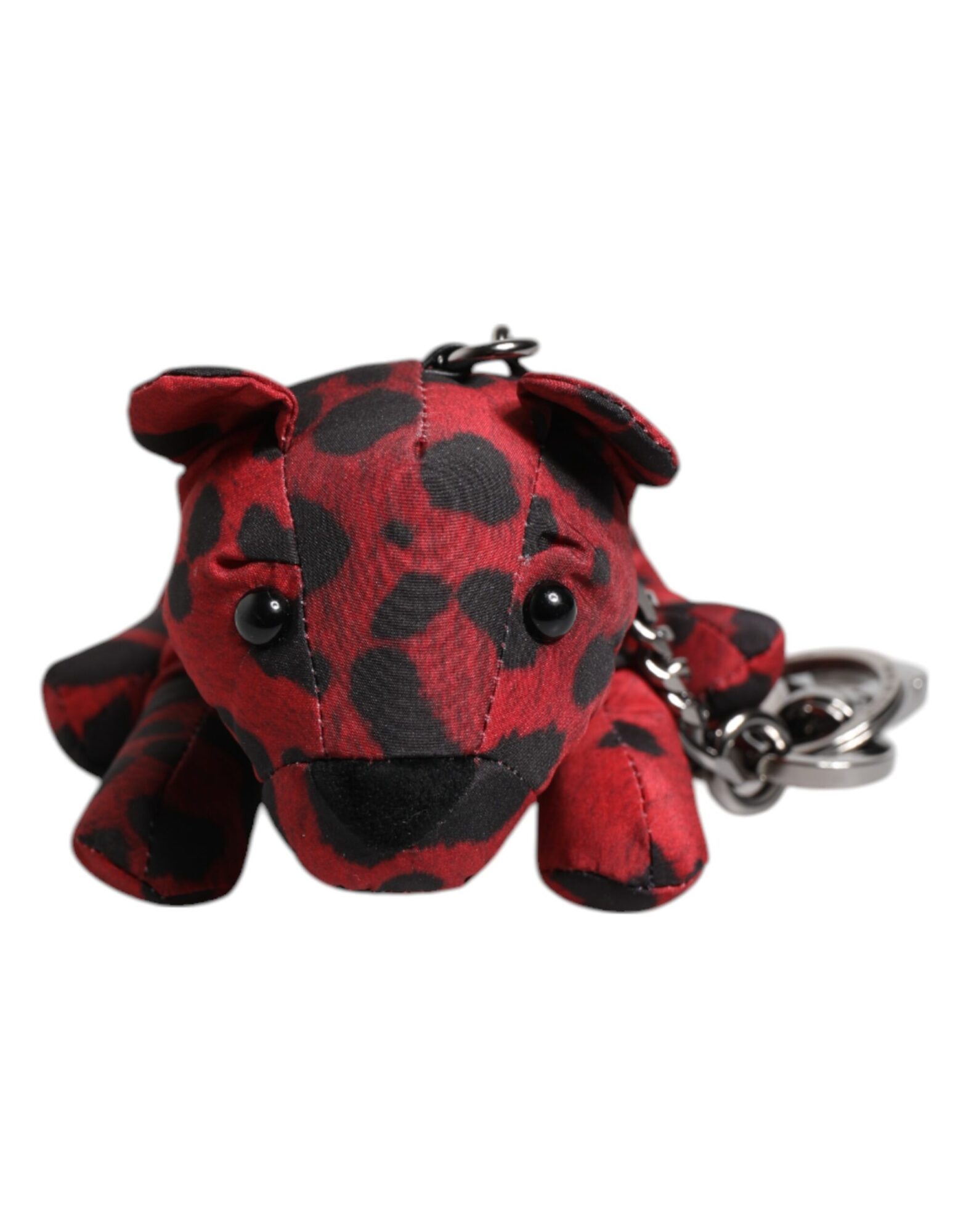 Dolce & Gabbana - Red Black Polyester Animal Silhouette Keychain Keyring