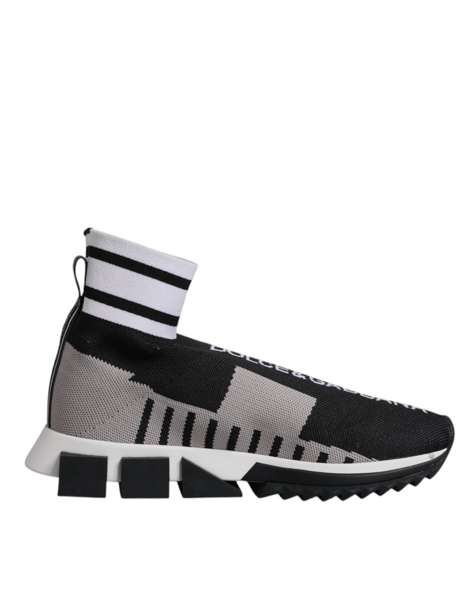 Dolce & Gabbana - Black Gray Sorrento Socks Women Sneakers Shoes