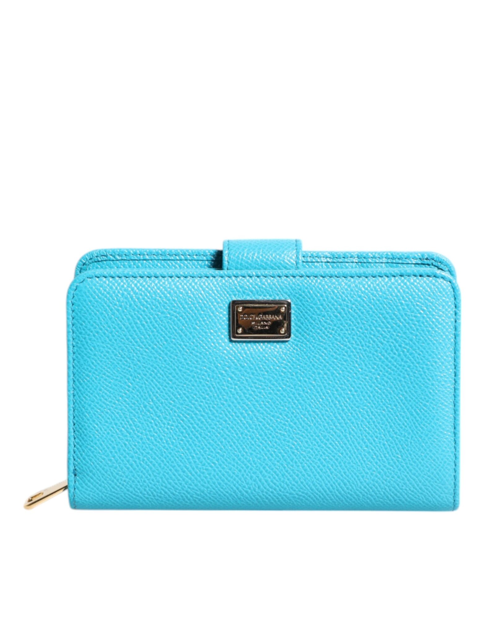 Dolce & Gabbana - Light Blue Leather Bifold Continental Clutch Wallet