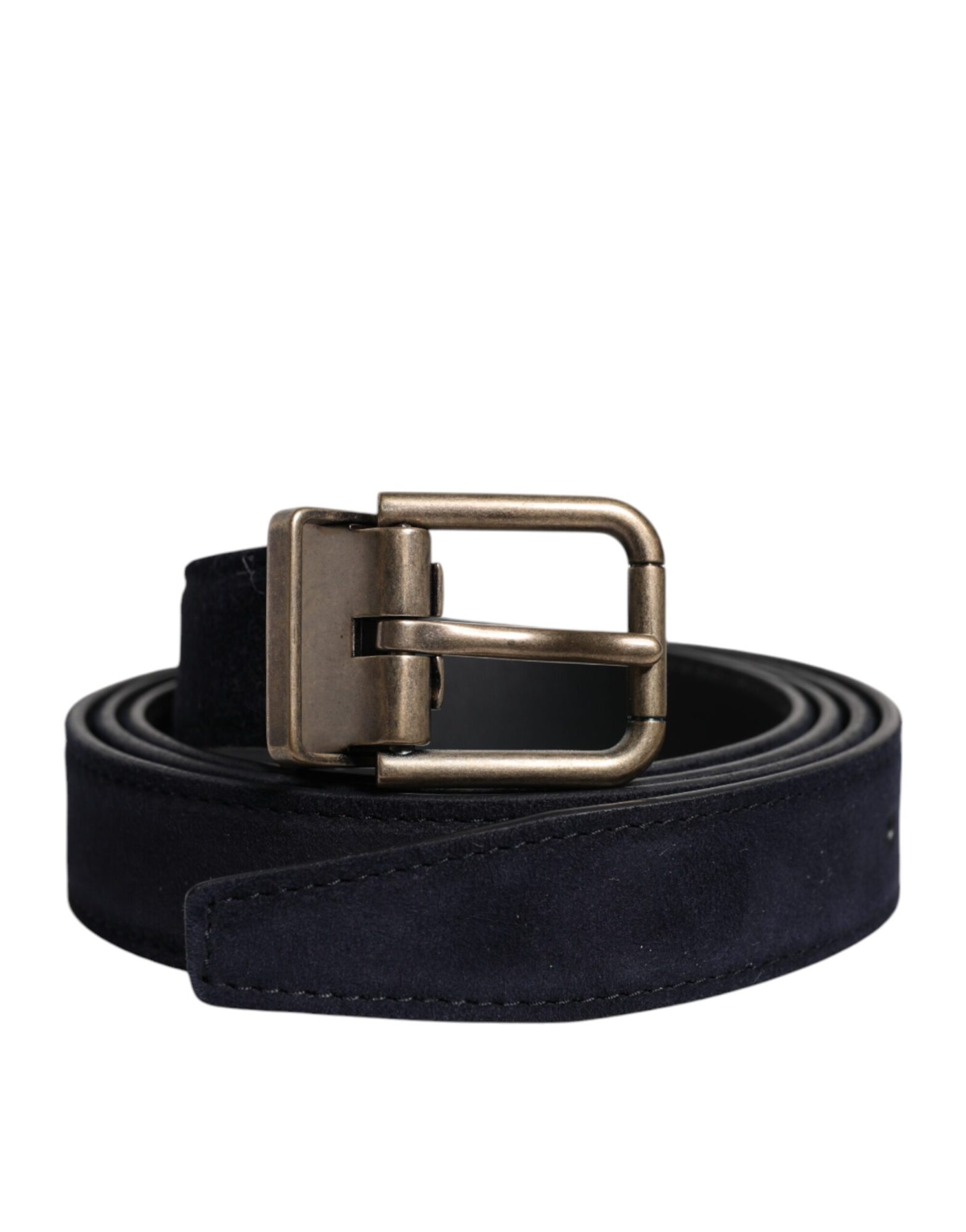 Dolce & Gabbana - Black Goat Leather Metal Buckle Classic Belt