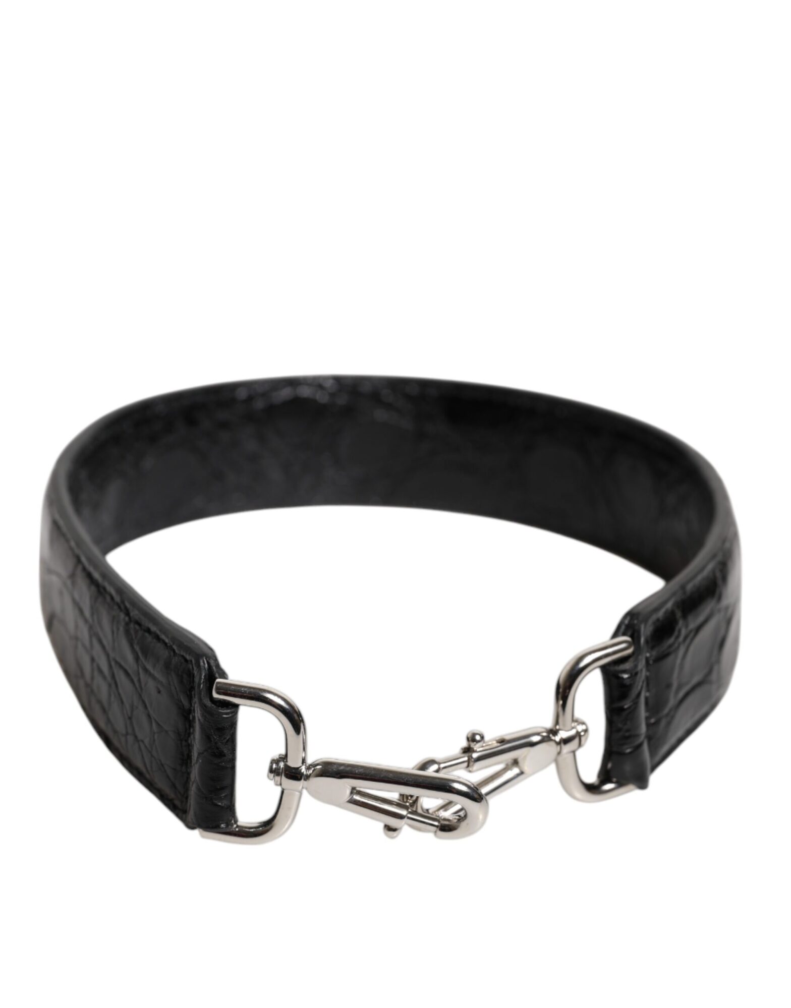 Dolce & Gabbana - Black Alligator Leather Bag Shoulder Strap