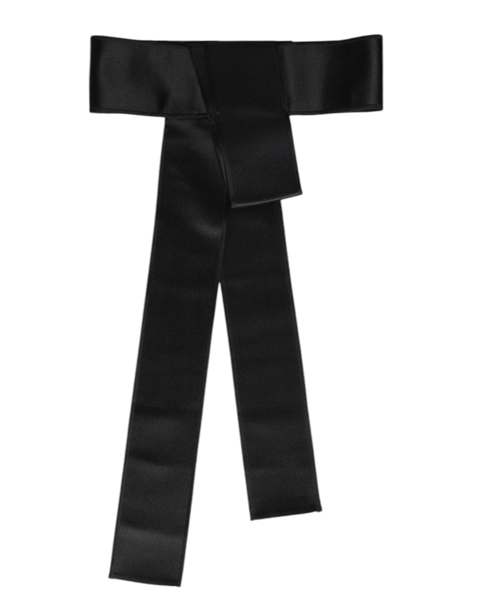 Dolce & Gabbana - Black Satin Wide Waist Belt