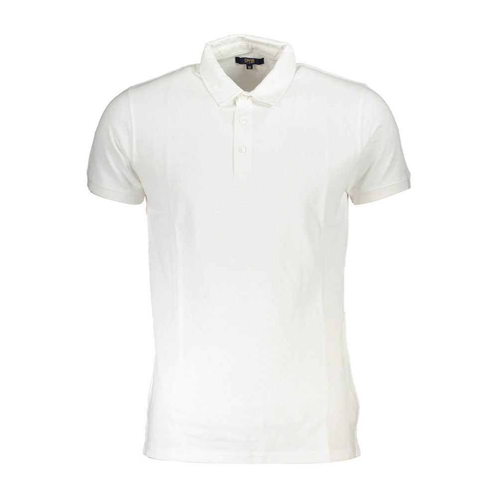 Cavalli Class - White Cotton Polo Shirt