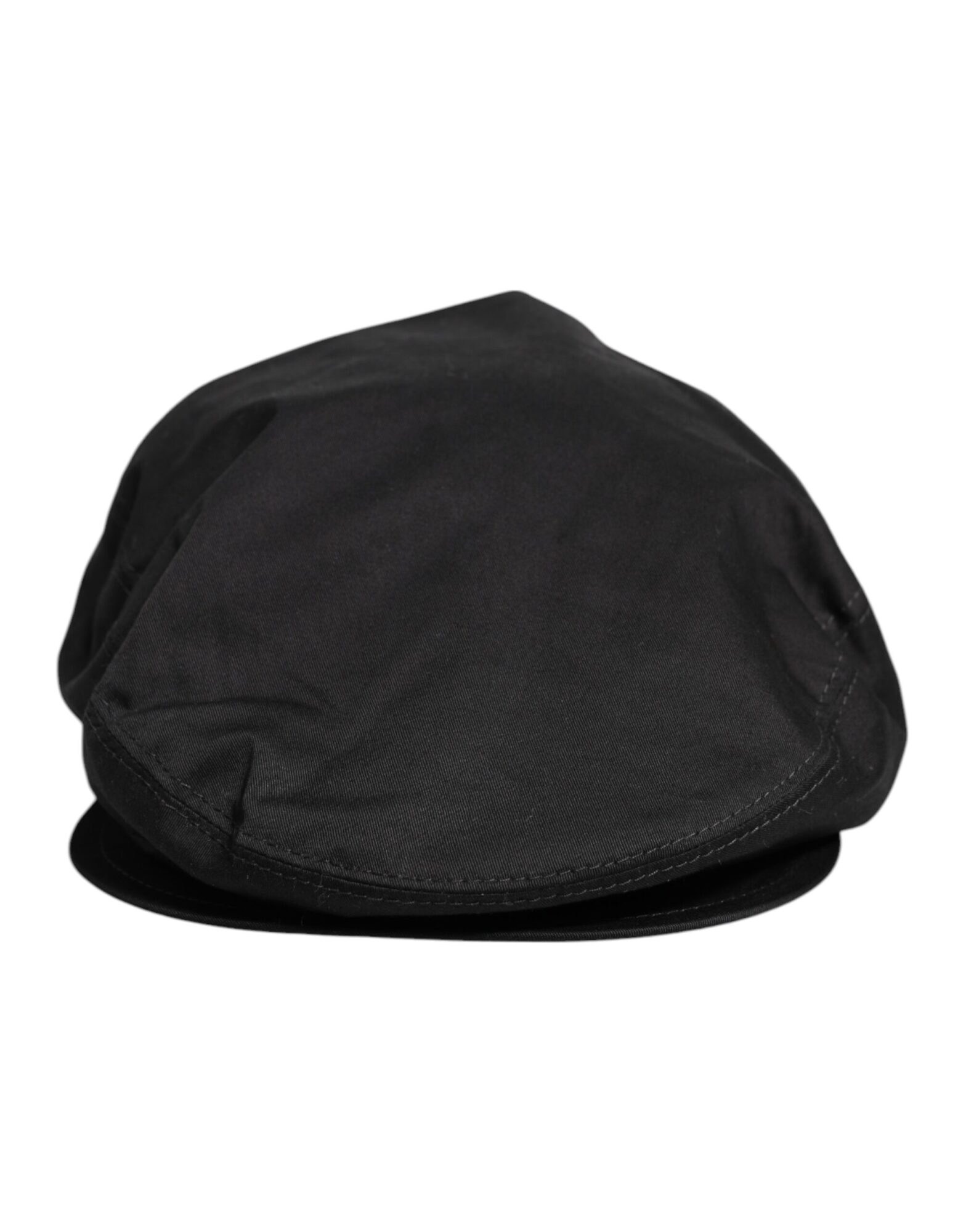 Dolce & Gabbana - Black Cotton Newsboy Capello Cabbie Hat