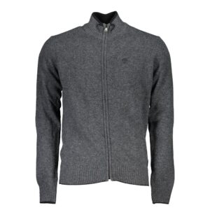 Gray Polyamide Men Cardigan
