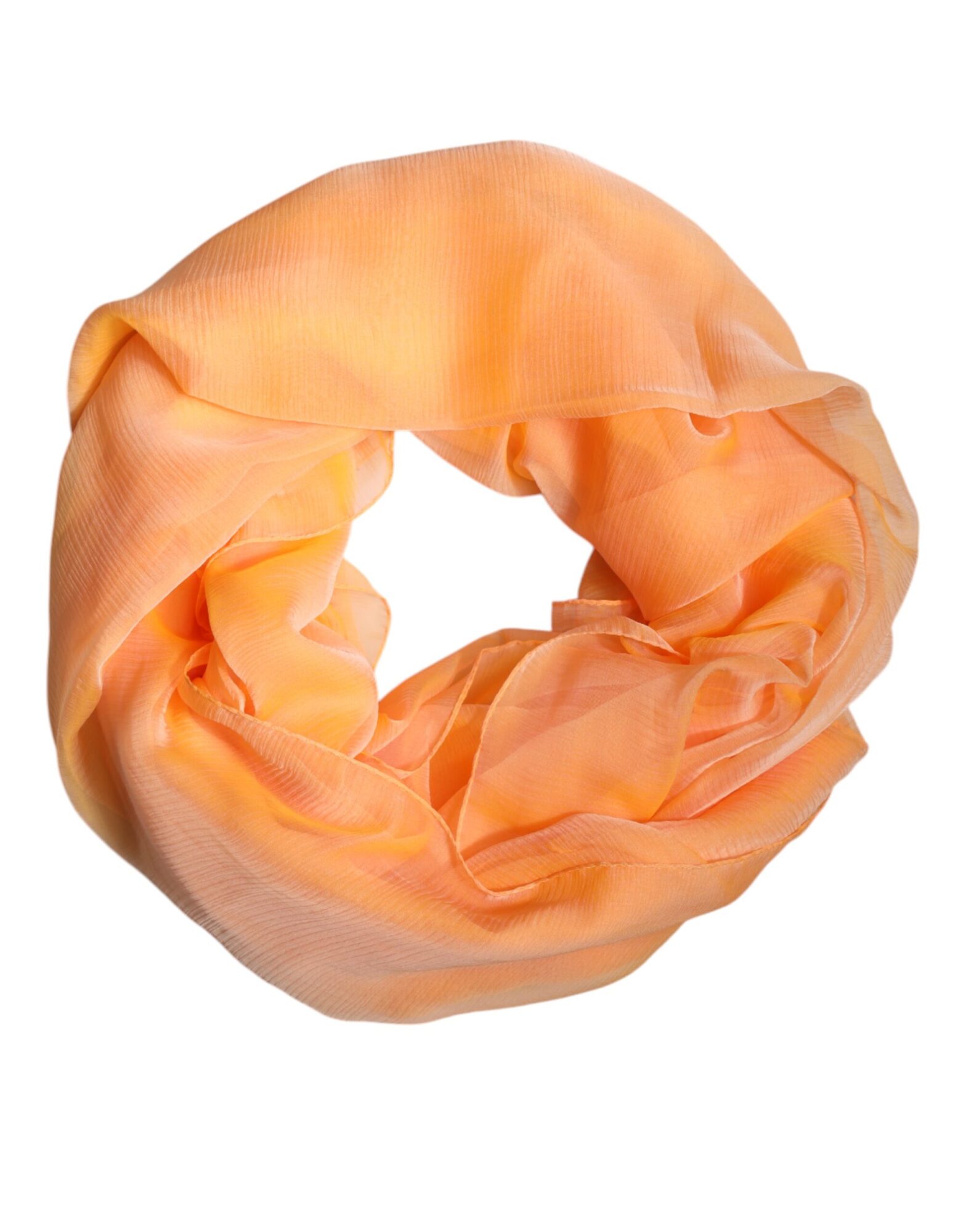 Dolce & Gabbana - Orange Silk Rectangle Wrap Shawl Scarf