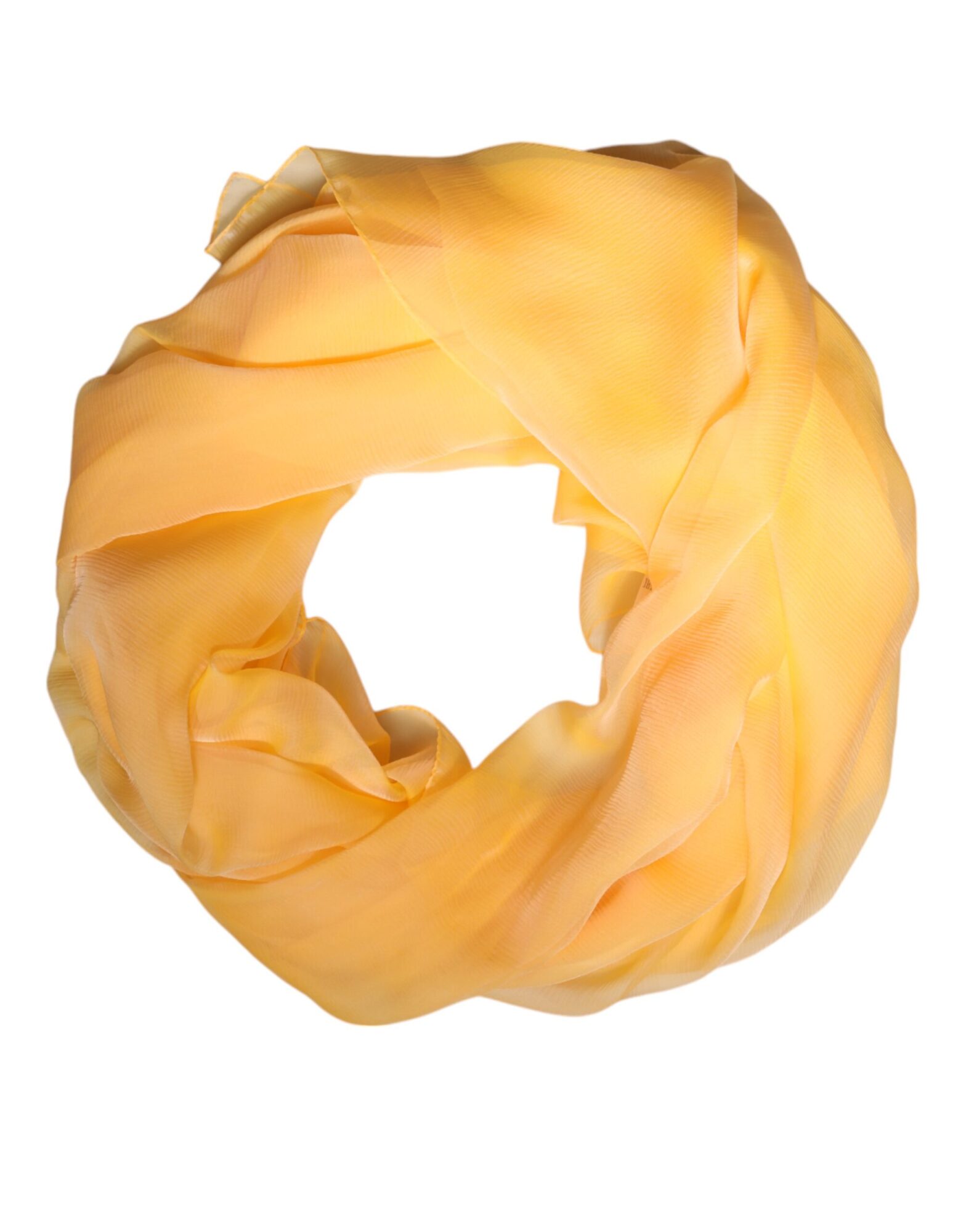 Dolce & Gabbana - Yellow Silk Rectangle Wrap Shawl Scarf
