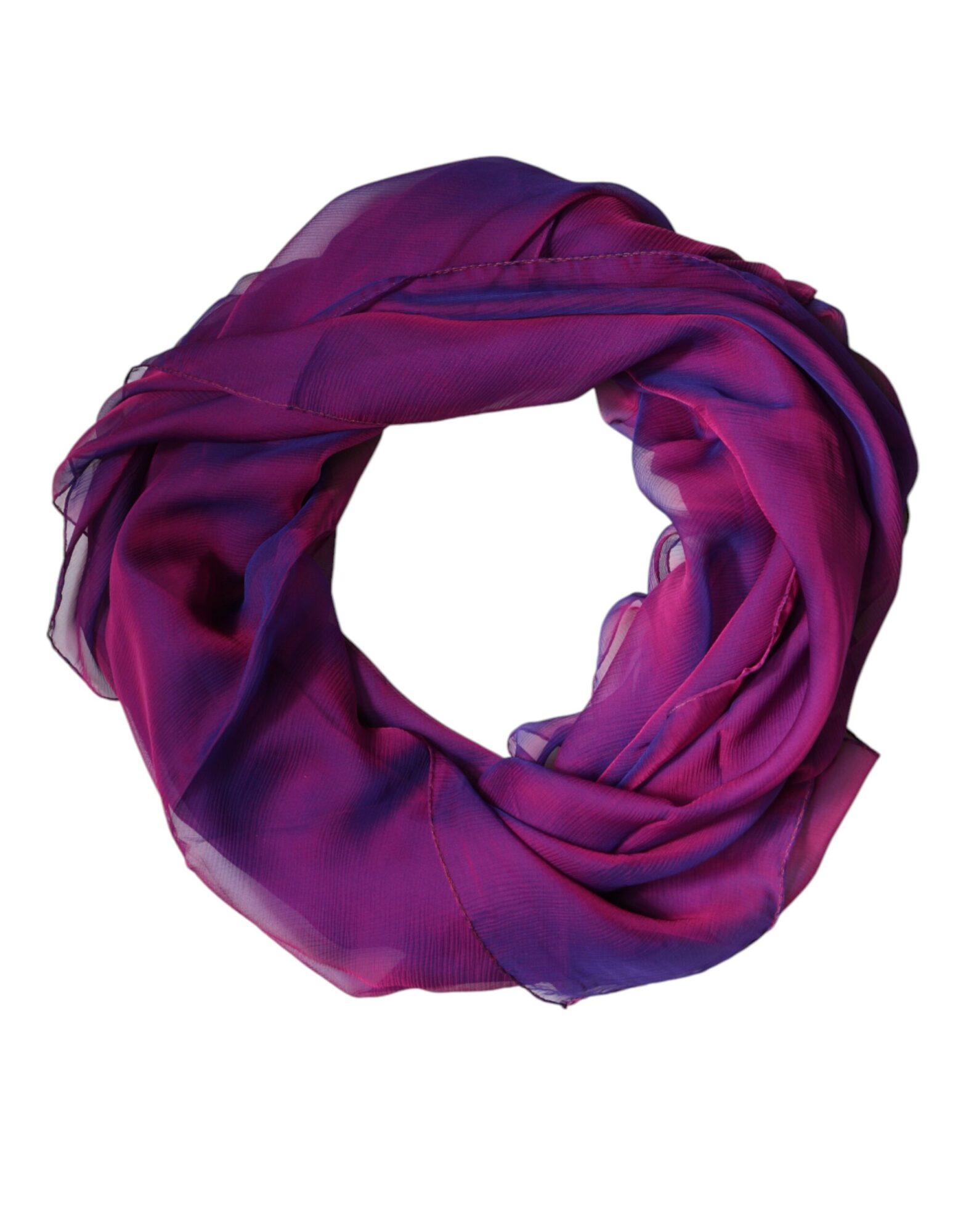 Dolce & Gabbana - Purple Silk Rectangle Wrap Shawl Scarf
